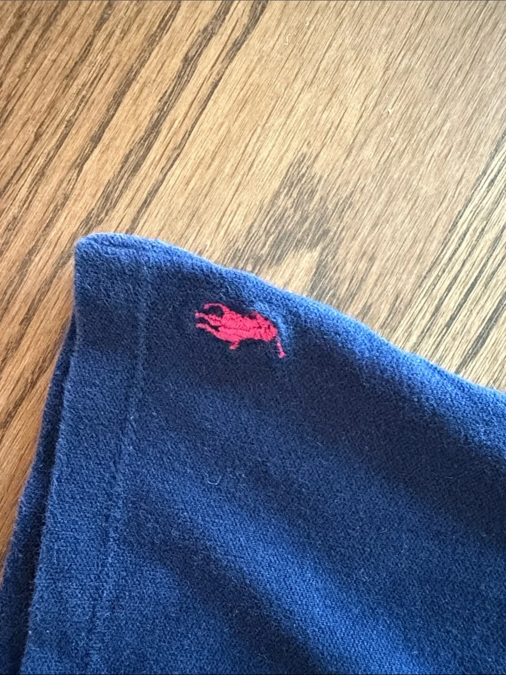 Ralph Lauren Navy Polo with Pink Logo